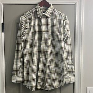 Orvis Men's Checkered Shirt - Green and Purple
